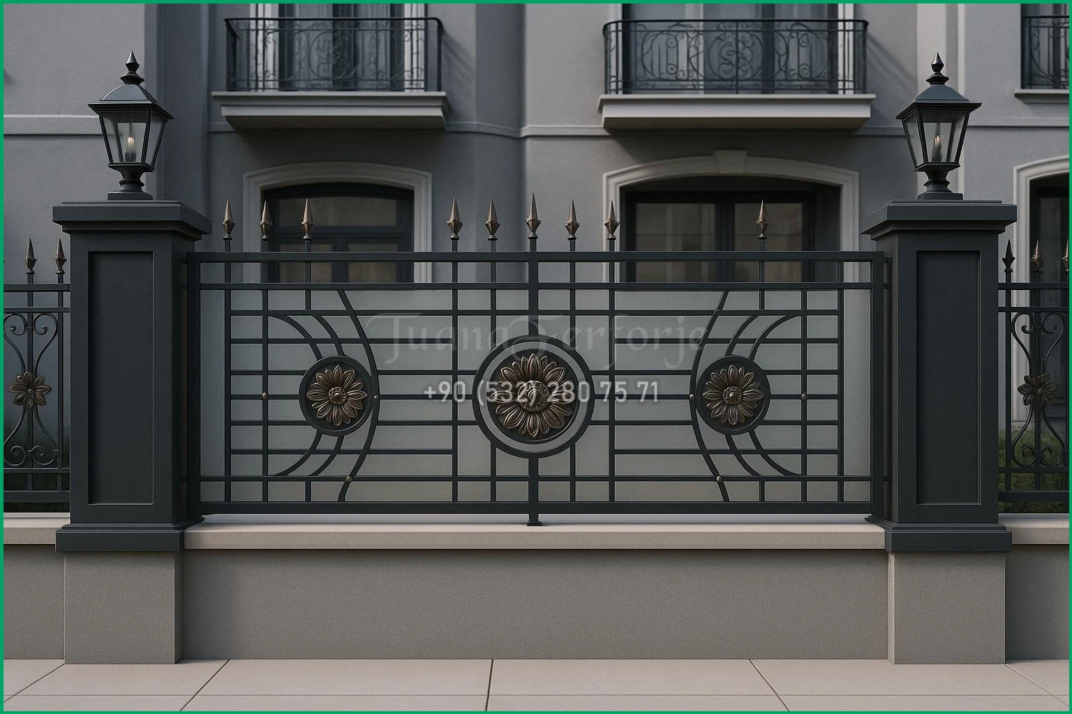 Modern Villalar İçin Şeffaf Camlı Bahçe Korkuluk Modelleri