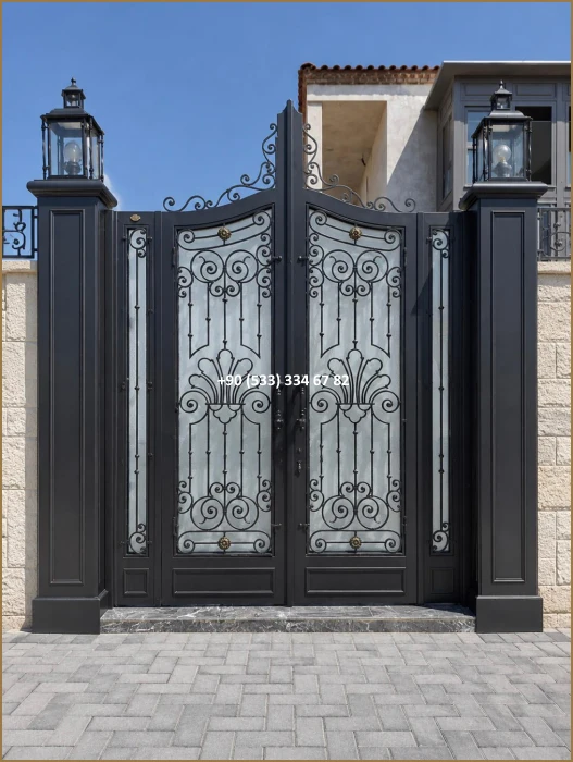 Garaj kapıları-Garaj kapı modelleri-Garaj kapısı-villa garaj kapıları-Ferforje garaj kapıları dem8681