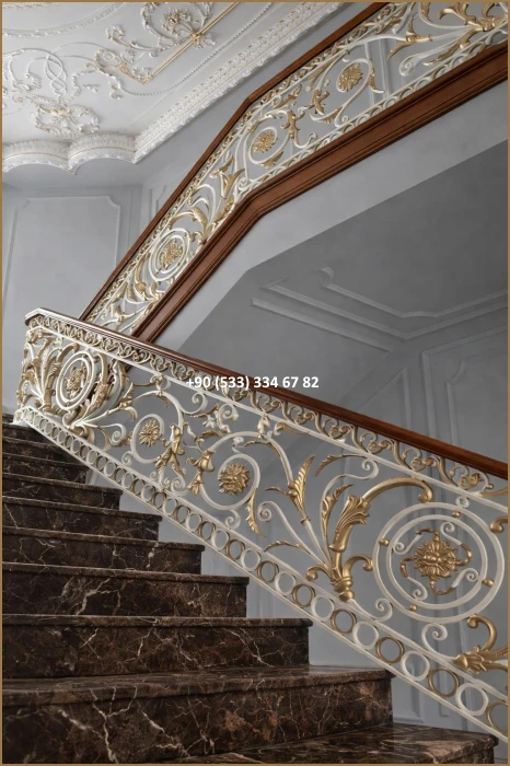 MERDİVEN KORKULUKLARI- MERDİVEN KORKULUK TASARIMI- FERFORJE MERDİVEN KORKULUK MODELLERİ dem8354