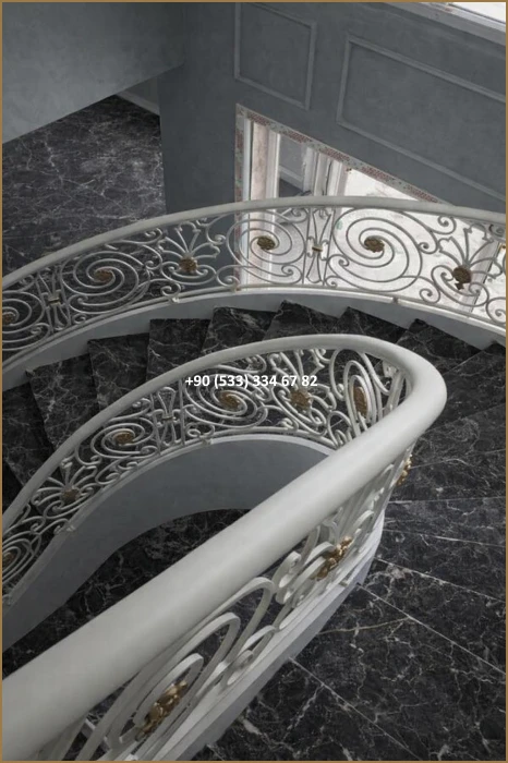 MERDİVEN KORKULUKLARI- MERDİVEN KORKULUK TASARIMI- FERFORJE MERDİVEN KORKULUK MODELLERİ dem8357