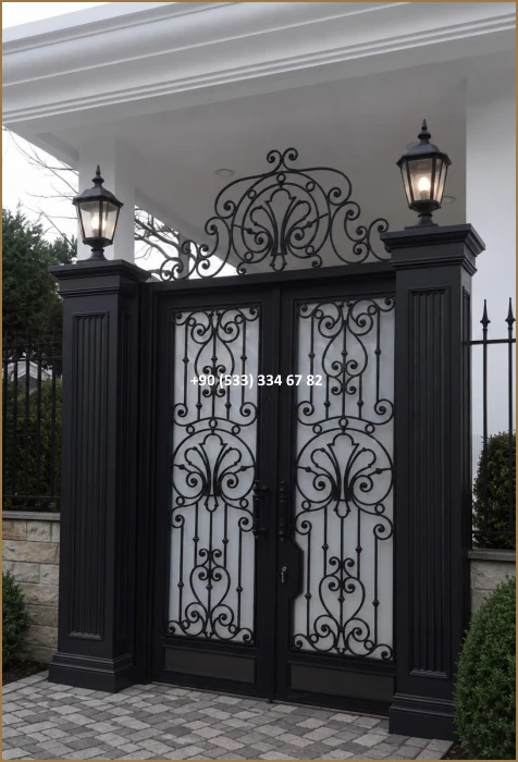 Garaj kapıları-Garaj kapı modelleri-Garaj kapısı-villa garaj kapıları-Ferforje garaj kapıları dem8682