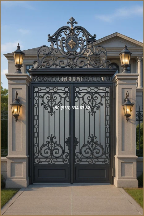 VİLLA KAPILARI-FERFORJE VİLLA KAPILAR-VİLLA GİRİŞ KAPILAR-BAHÇE KAPILARI dem8310